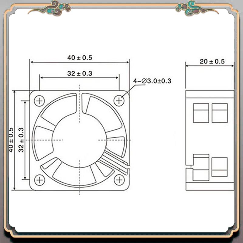 Cooling Fan 40Mm 3D - Durevole 3X Parte 3D della stampante