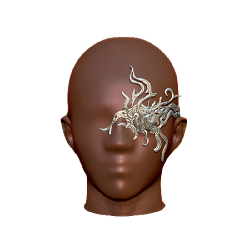 3D Printing Gold - Maschera mezza faccia in resina vintage