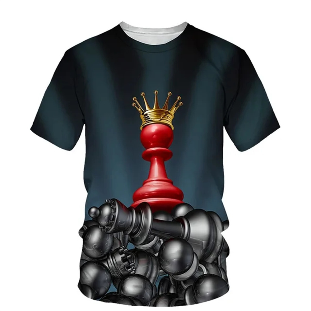 3D Printing Chess - T-shirt con stampa 3D di scacchi