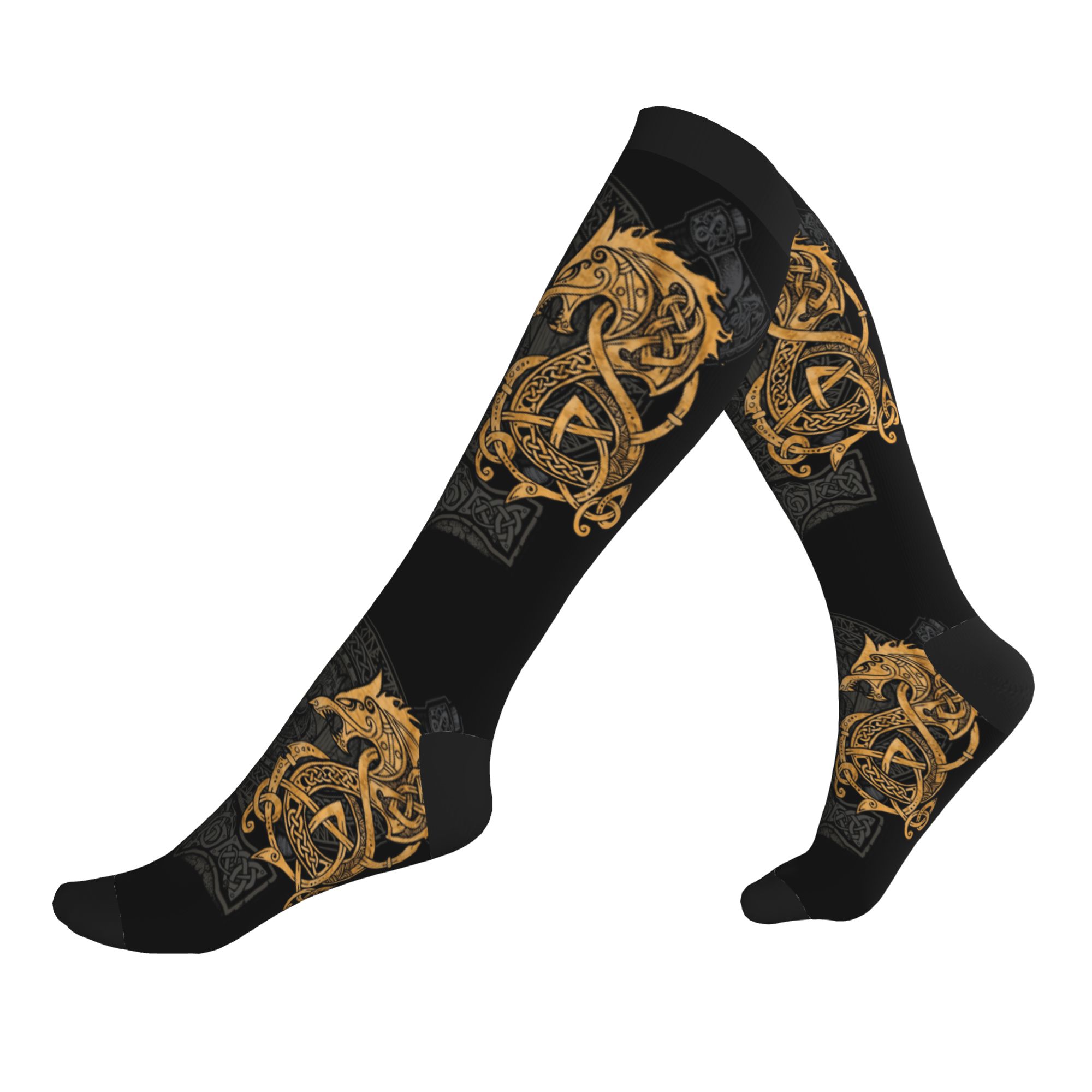 3D Printing Gold - Calzini Harajuku Fighting Fenrir Gold da