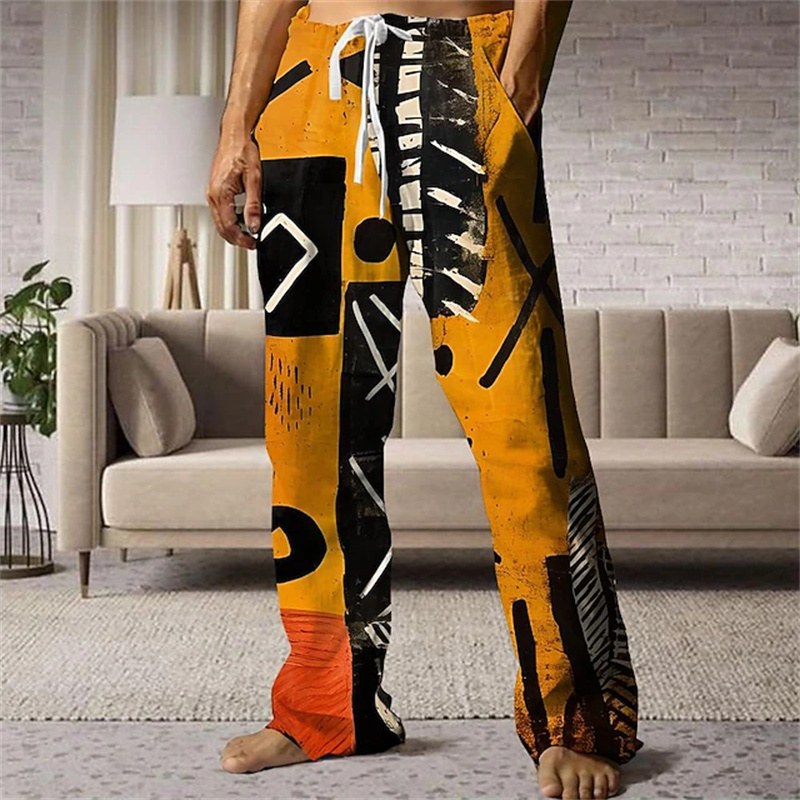 3D Printing Quality - Pantaloni da uomo a gamba larga