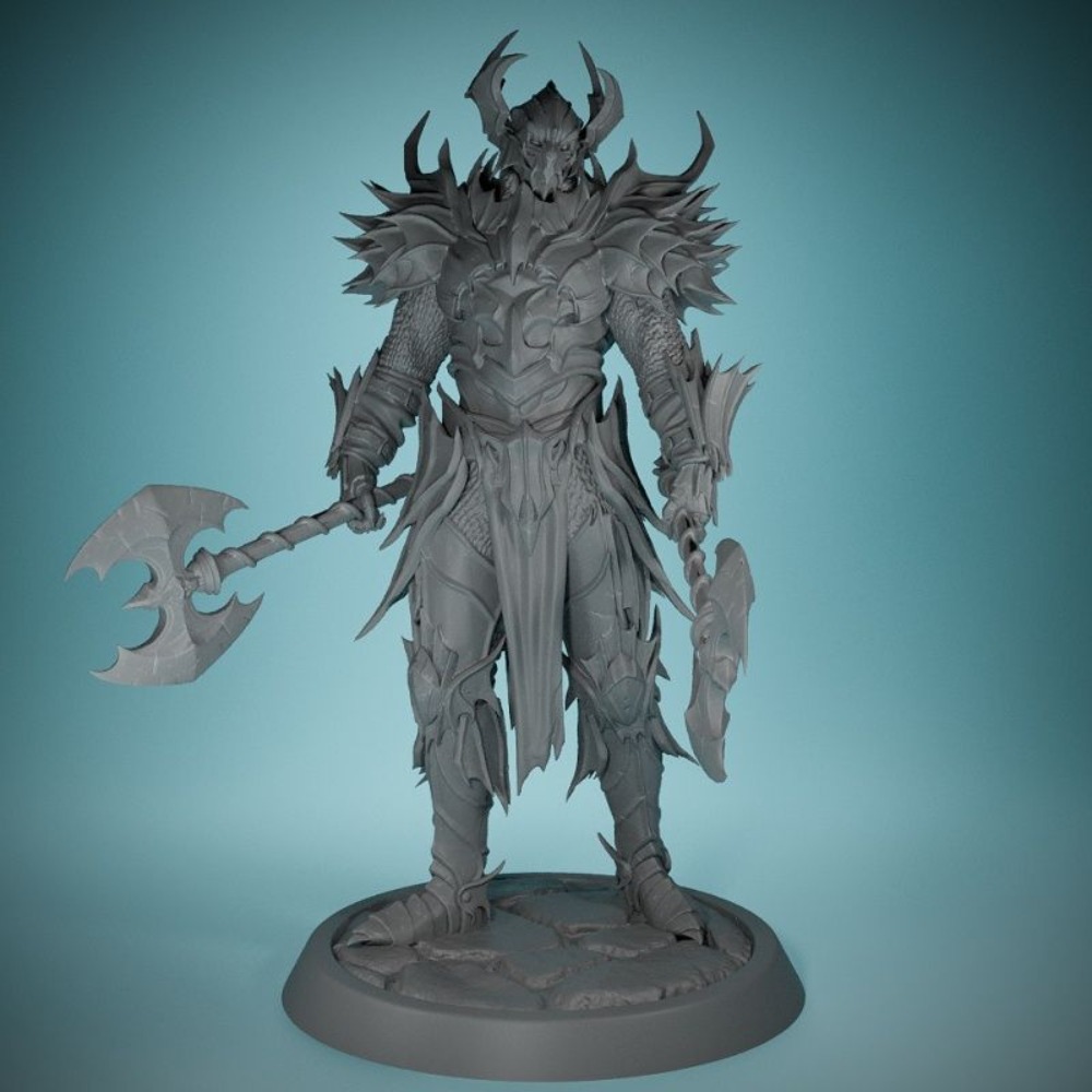 3D Printing Chess - No Wings Demon Knight Modello stampato