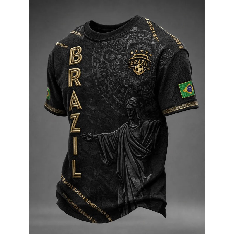 T-shirt Nera Stile Street Bras - 3D Printing Gold recensione e prezzo