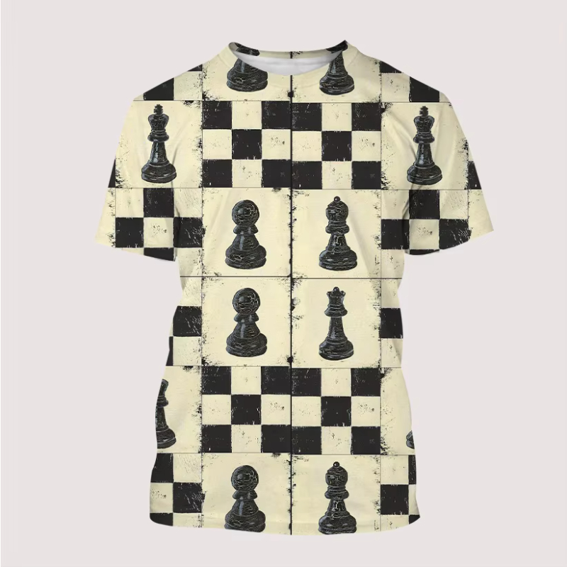 T-shirt da uomo nuova stampa 3 - 3D Printing Chess recensione e prezzo