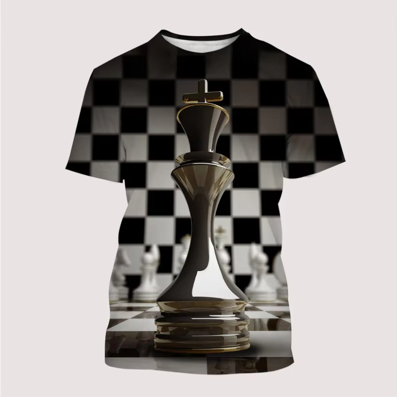 T-shirt da uomo nuova stampa 3 - 3D Printing Chess recensione e prezzo