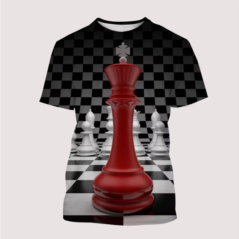 T-shirt da uomo nuova stampa 3 - 3D Printing Chess recensione e prezzo